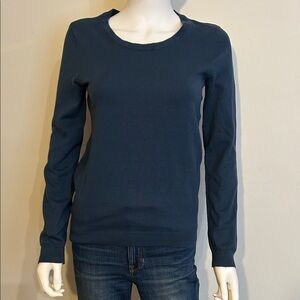 H&M Deep Blue Crew Neck Sweater